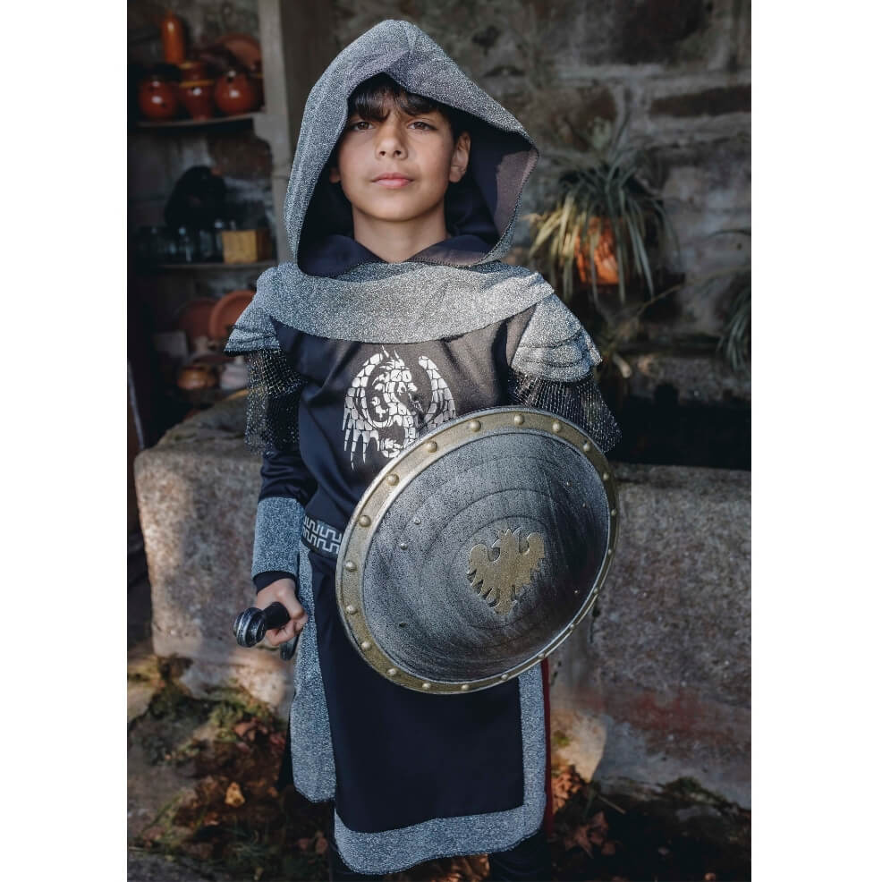 Fato de Cavaleiro Medieval Escuro para criança