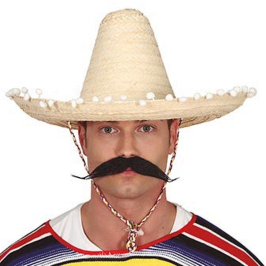 Chapéu Mexicano Fúcsia com Borlas