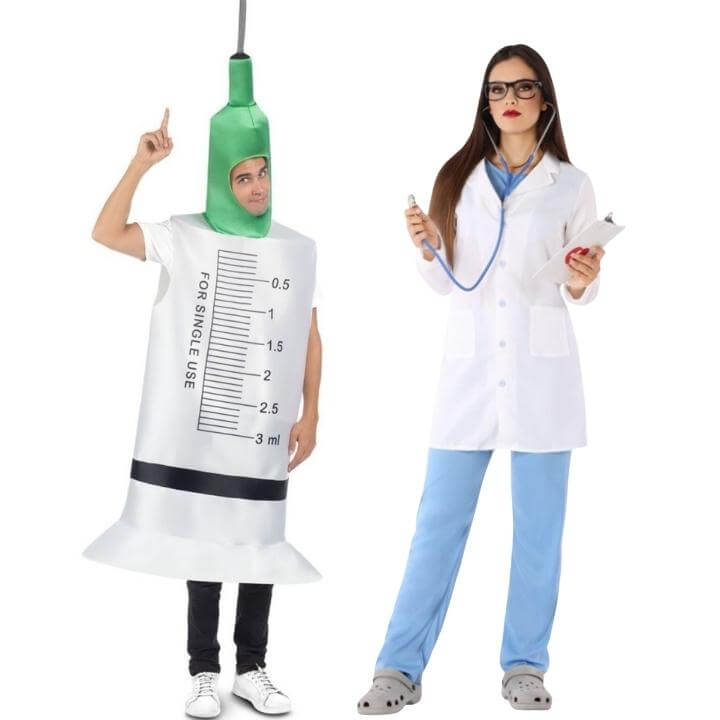 Fatos de casal de Médico e Seringa