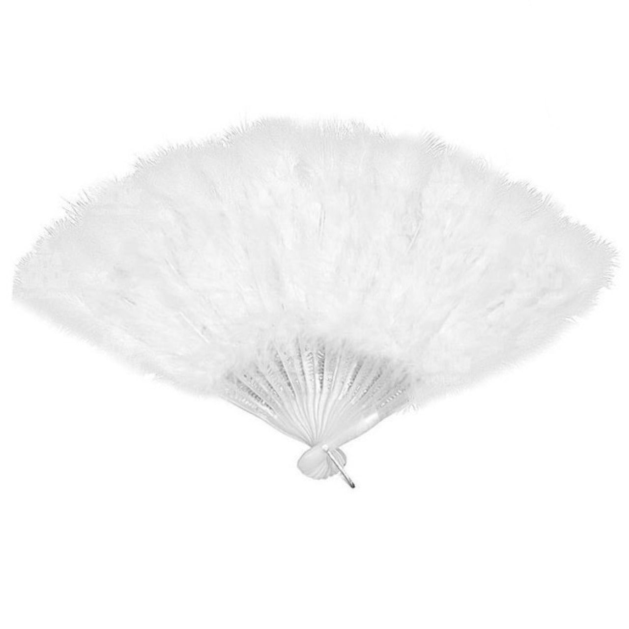 Leque branco Penas