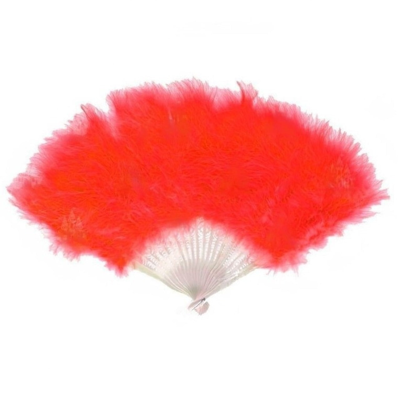 Leque vermelho Penas