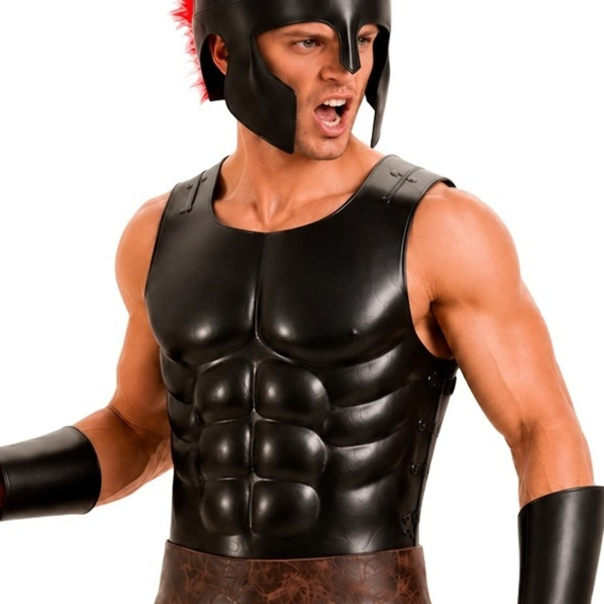 Armadura de Gladiador Preta Couro