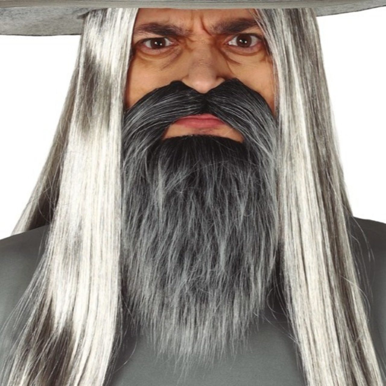 Barba com Bigode Cinzento