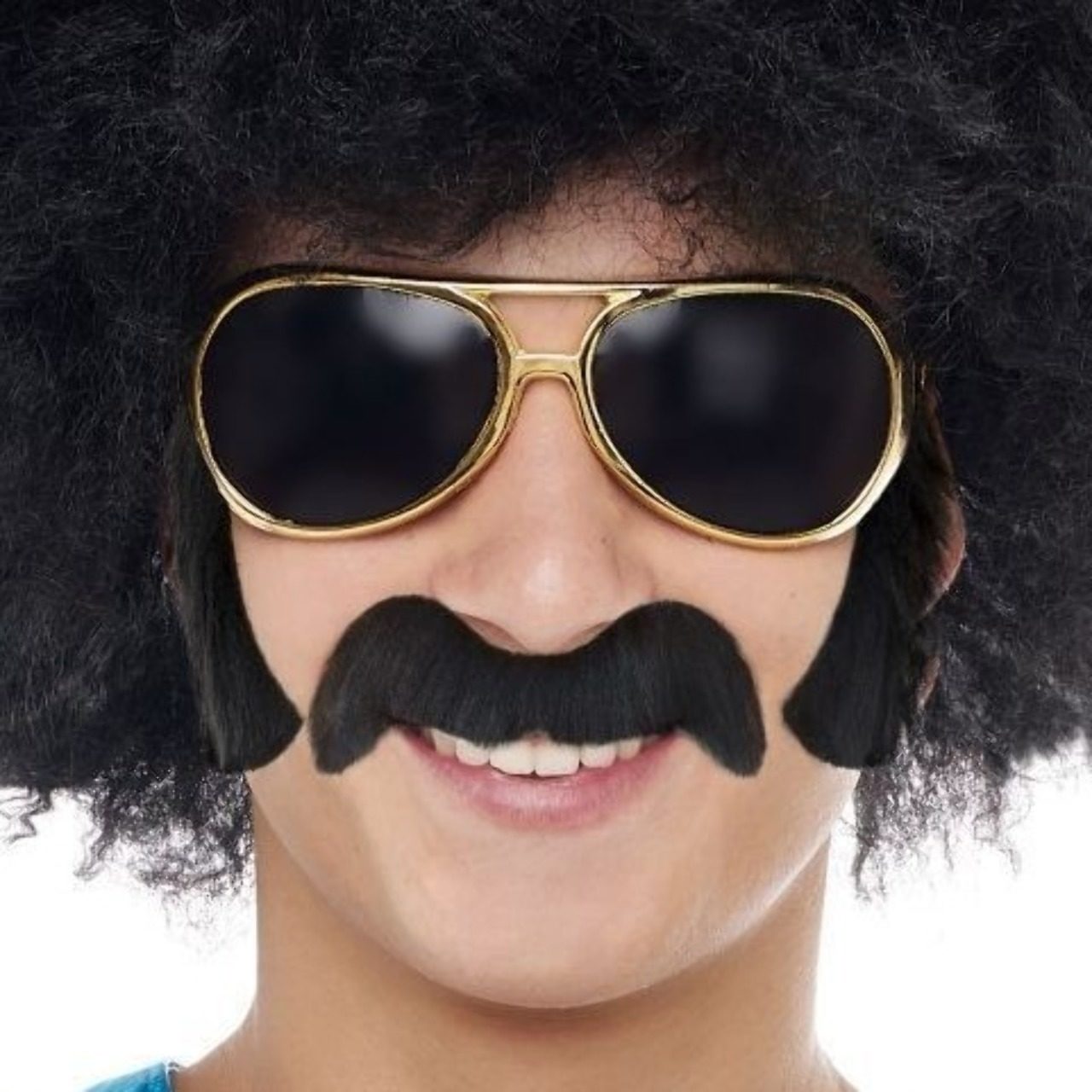 Bigode e Patilhas Pretas