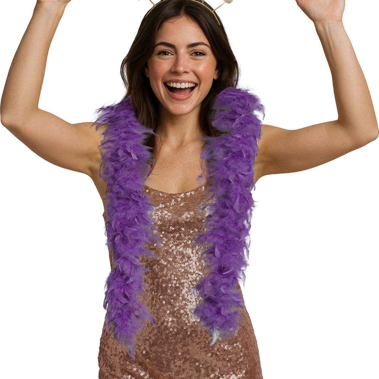 Boa de Plumas Lilás 80g