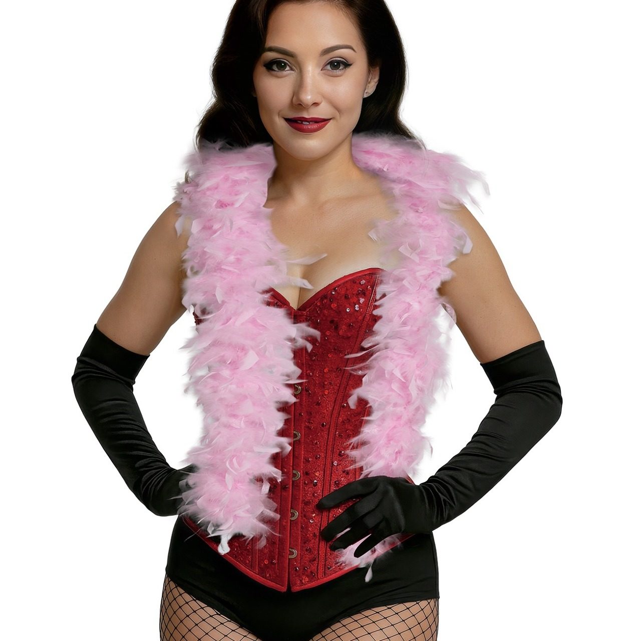 Boa de Plumas Rosa 80g