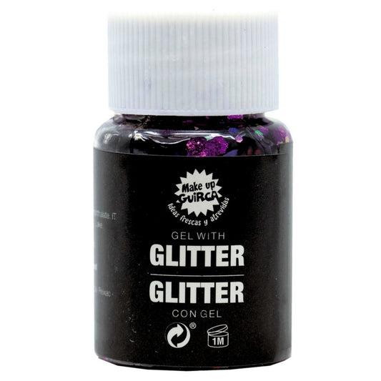 Frasco de Glitter em Gel Lilás