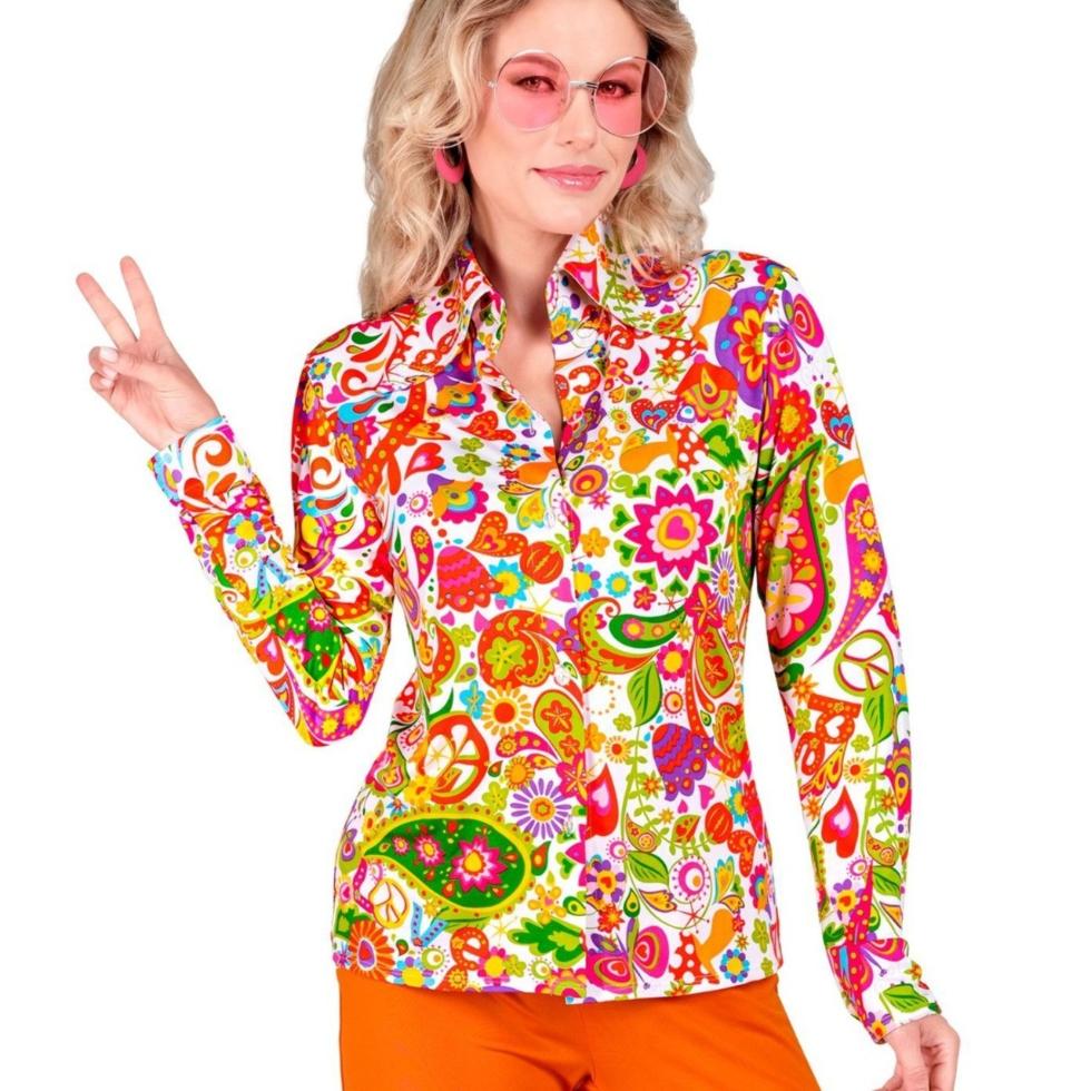 Camisa Hippie dos Anos 60 para mulher