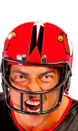 Capacete Vermelho de Rugby