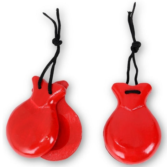 Castanholas Flamencas Vermelhas Simples