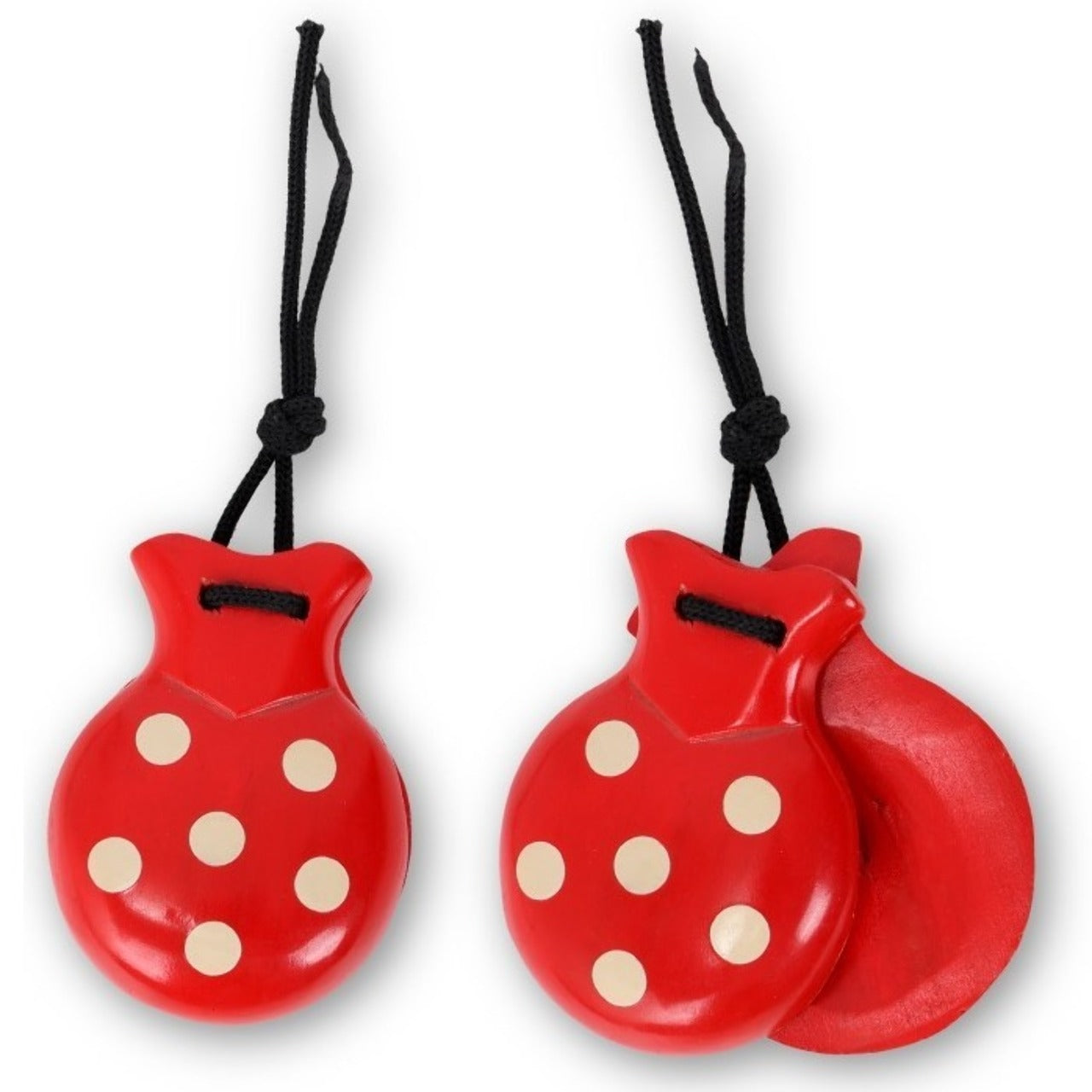 Castanholas Flamencas Vermelhas e Brancas