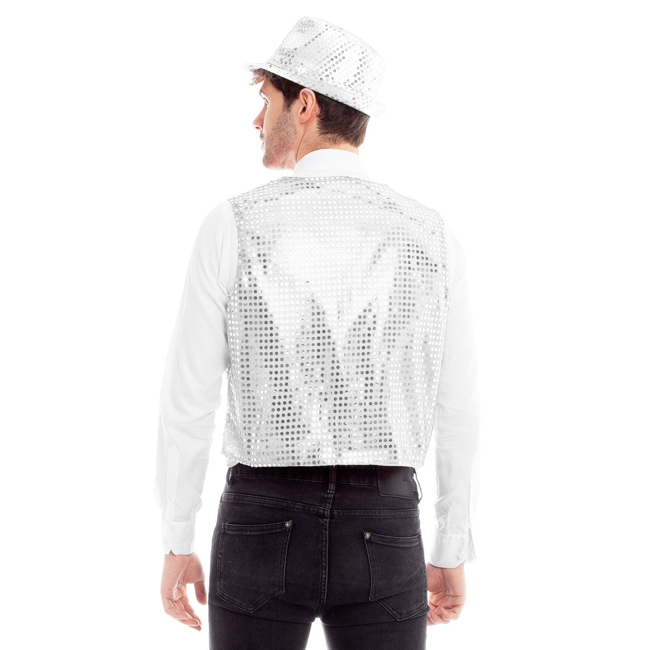 Colete Lantejoulas Prata Eco