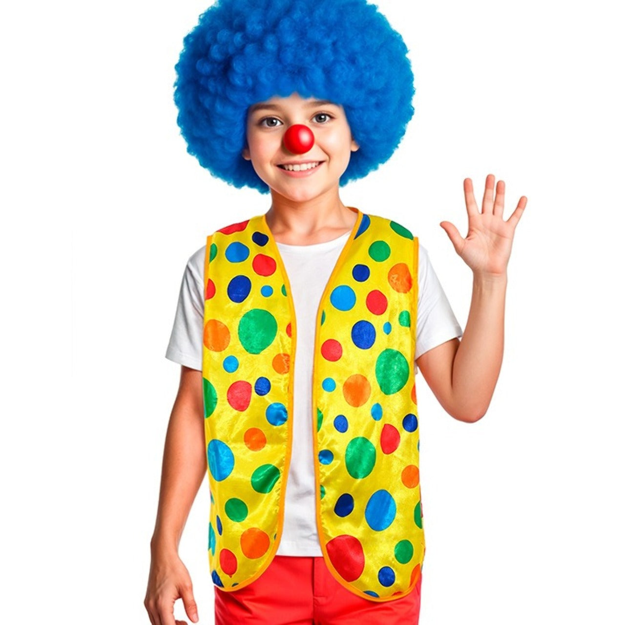 Colete Palhaço com bolinhas infantil