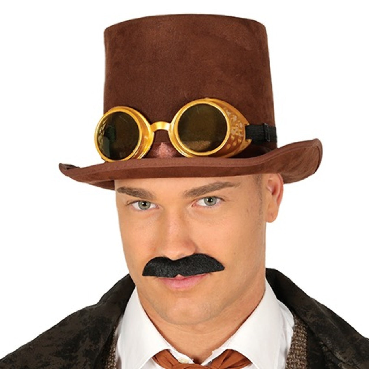 Cartola Steampunk Castanha com Óculos