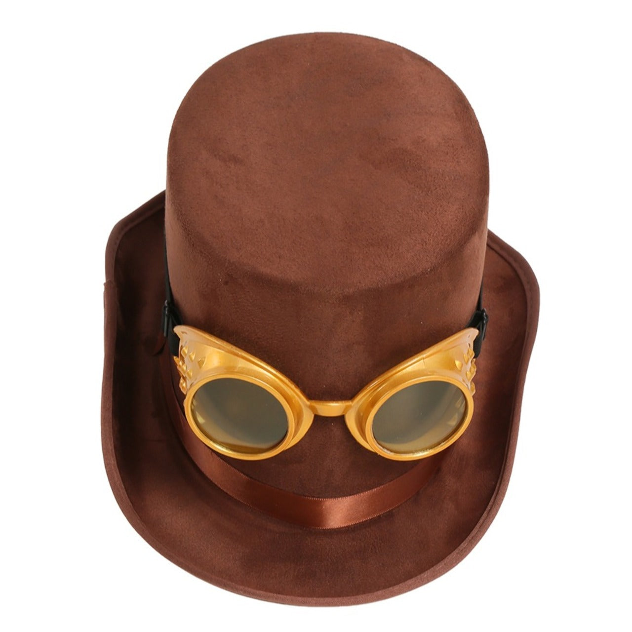 Cartola Steampunk Castanha com Óculos