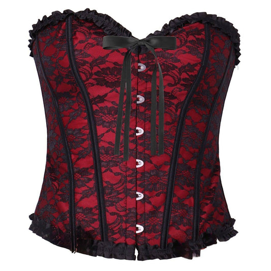 Corset Bordeaux Coração