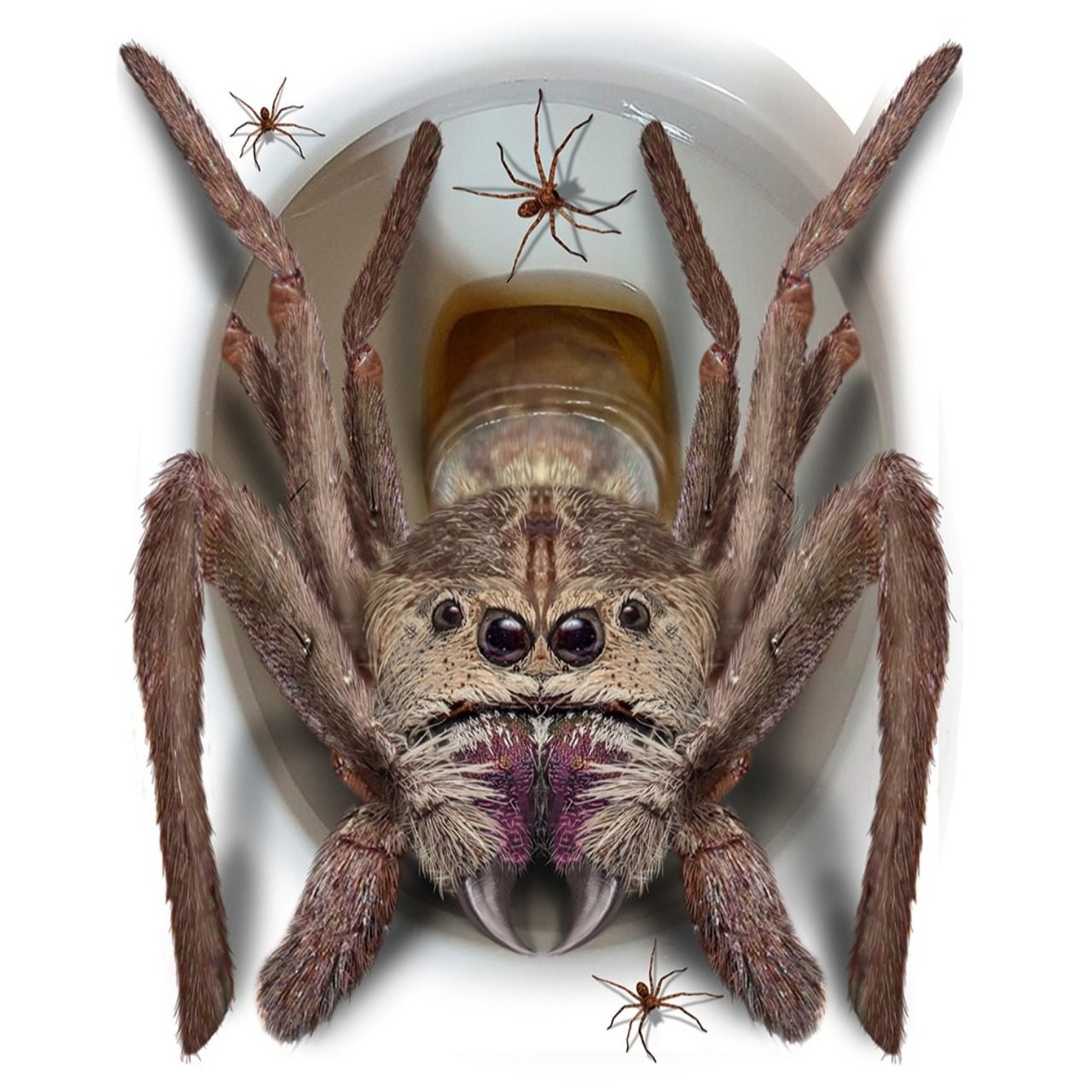 Decoração WC Aranha Gigante
