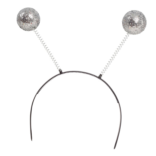 Bandolete de Bolas Prateadas Purpurina