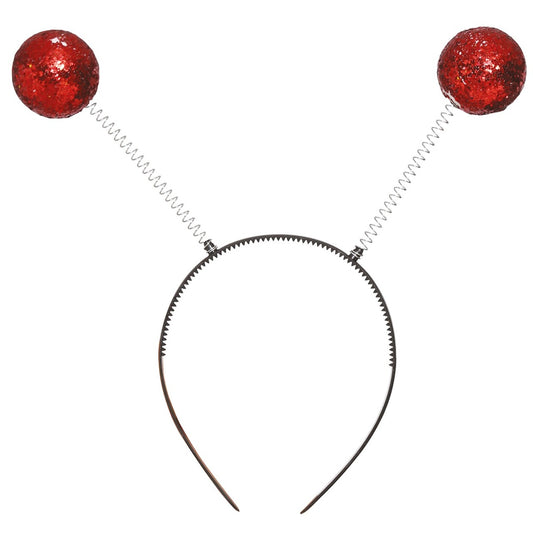 Bandolete de Bolas Vermelhas Purpurina