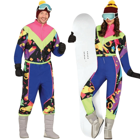 Fatos de casal de Esquiadores Multicoloridos