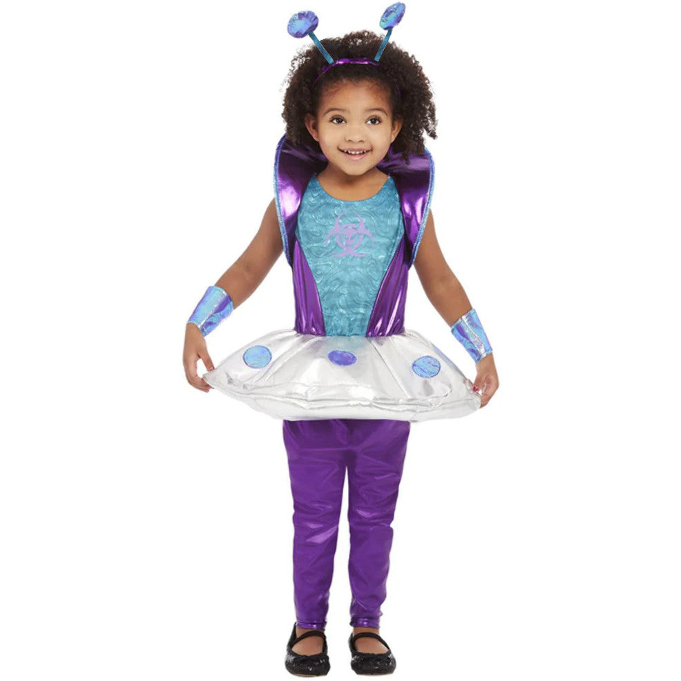 Fato de Alienígena Azul Pequeno para menina