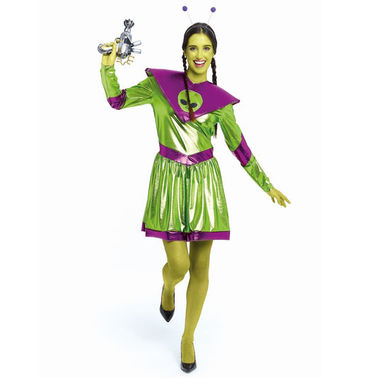 Fato de Alienígena verde para mulher
