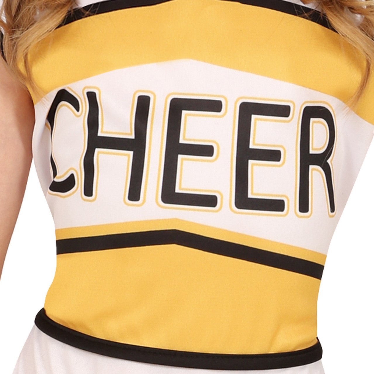 Fato Cheerleader amarela para menina