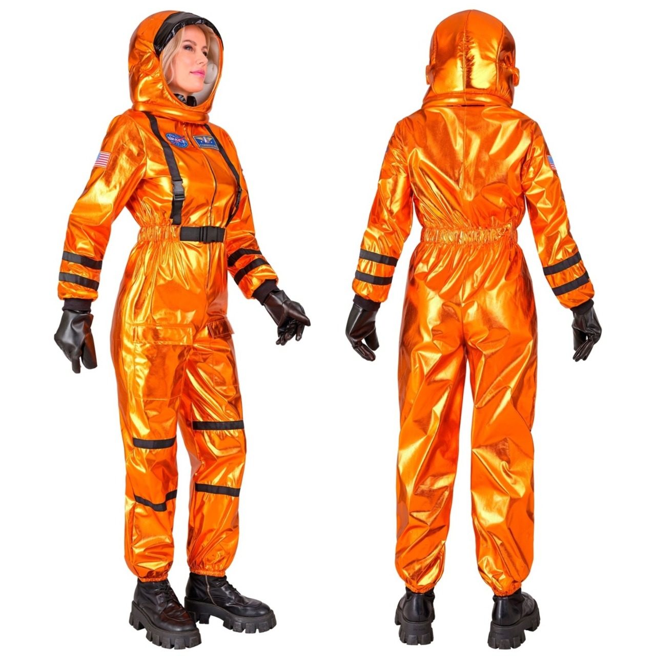 Fato de Astronauta Space Laranja para mulher