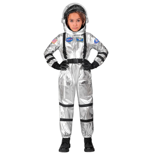Fato de Astronauta Space Prateado infantil
