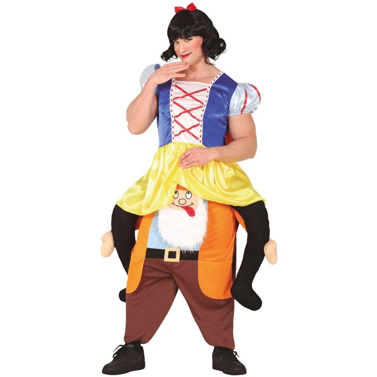 Fato de Branca de Neve em Cima de Anão para adulto