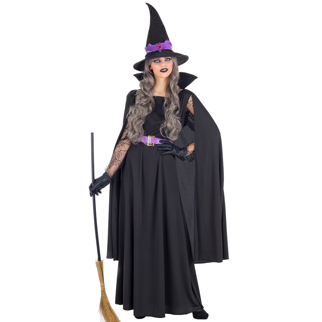 Fato de Bruxa com Capa para mulher