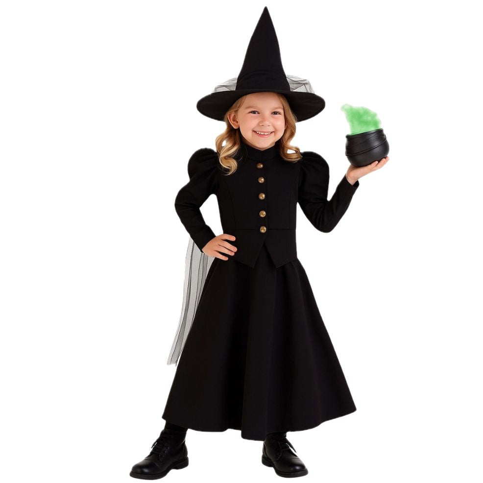 Fato de Bruxa Elphaba para menina