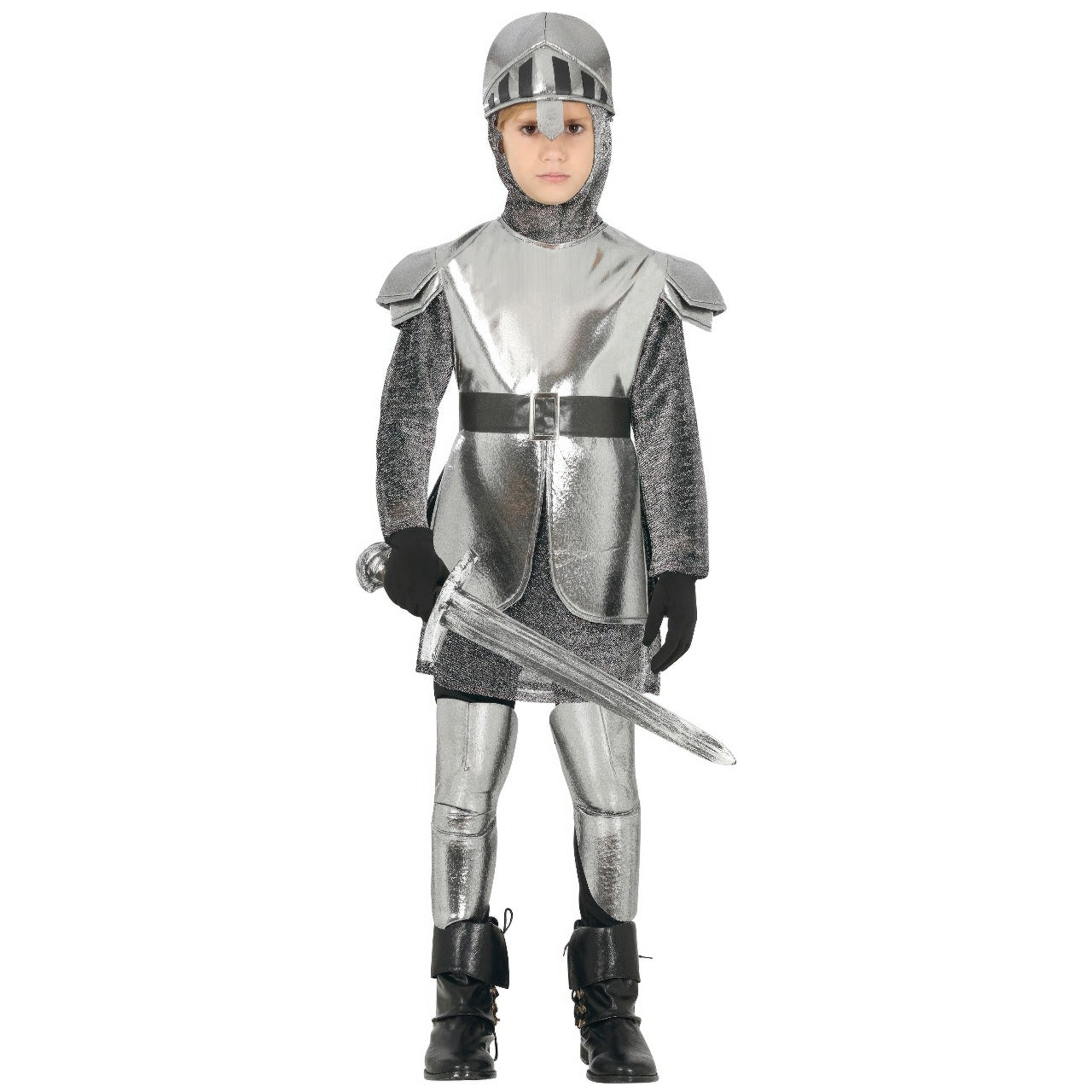 Fato de Cavaleiro Medieval Prata para menino