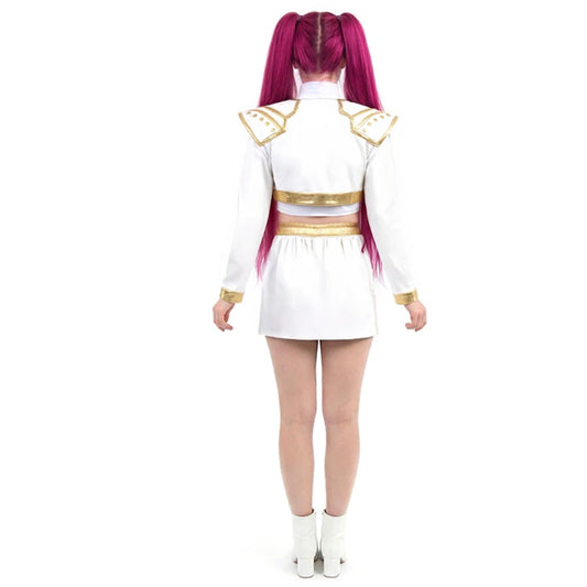Fato de Cantora K-Pop Branca Deluxe para mulher