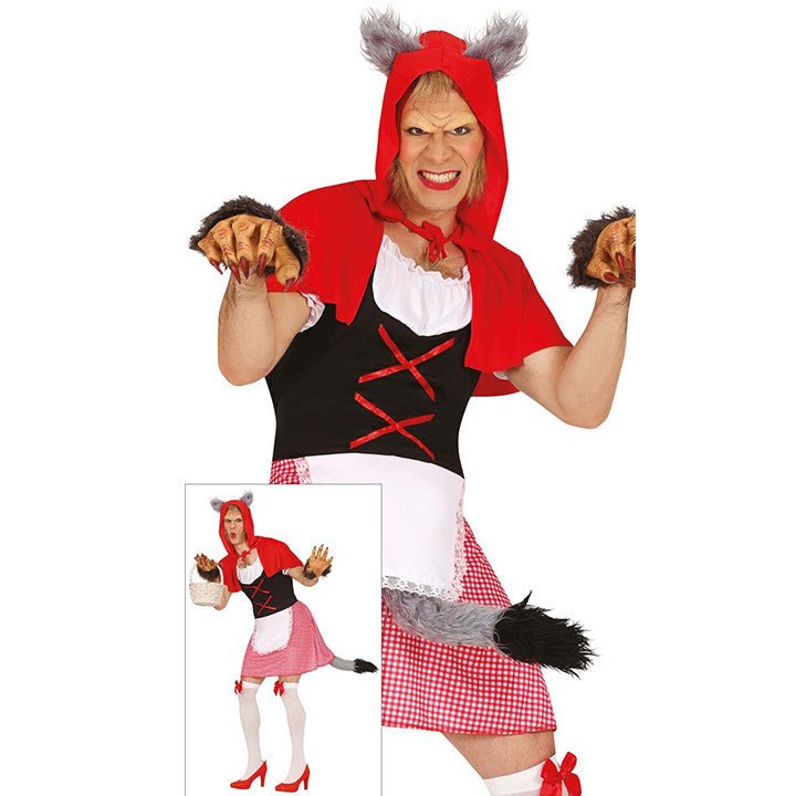 Fato de Capuchinho Vermelho com Cauda para Homem
