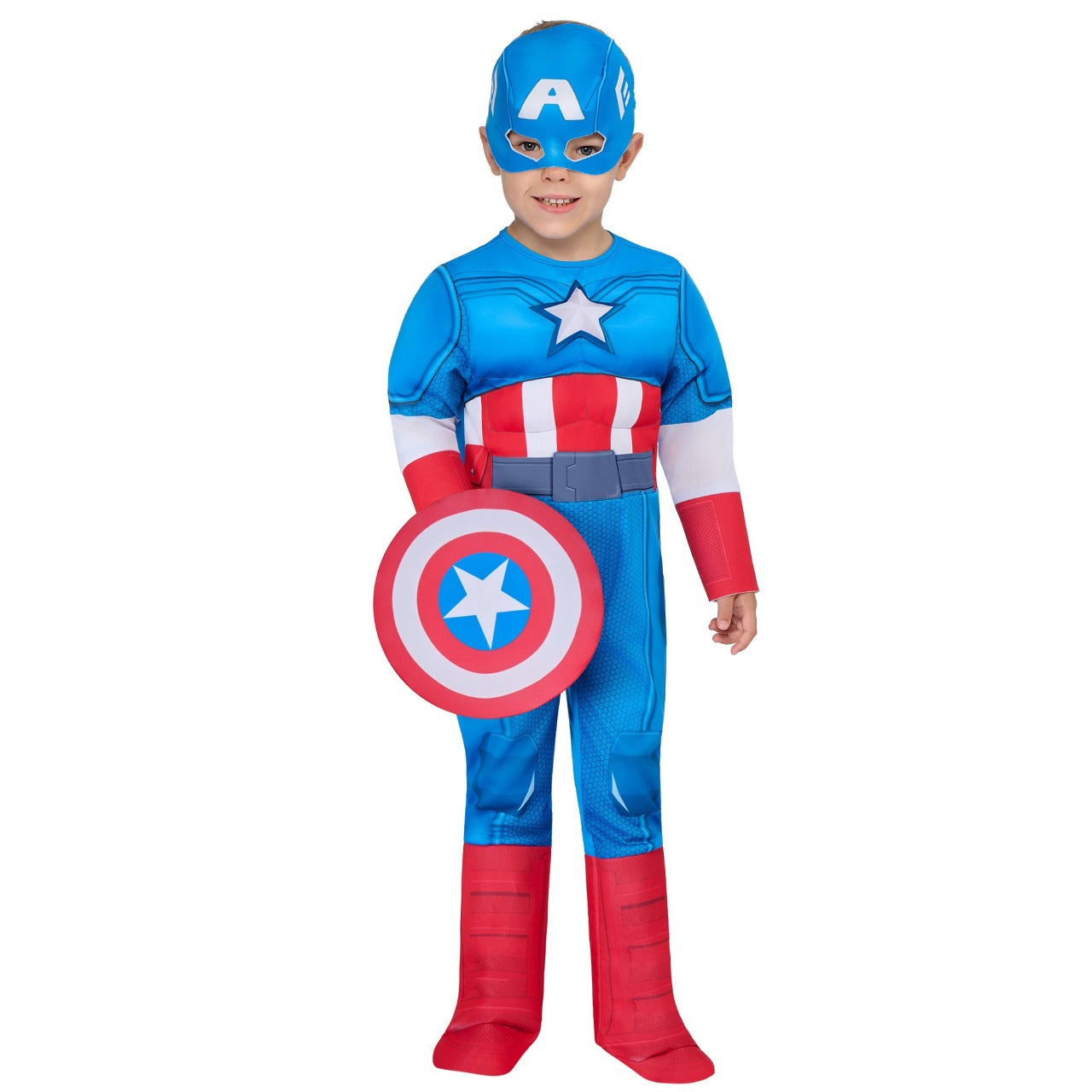 Fato de Capitão América™ SAF Deluxe infantil