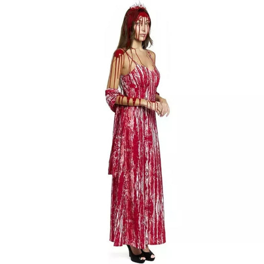 Fato de Carrie Rainha do Baile Sangrento para mulher
