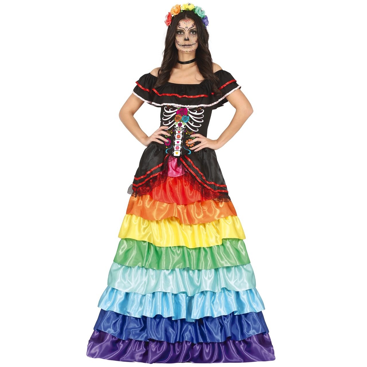 Fato de Catrina Multicolor para mulher