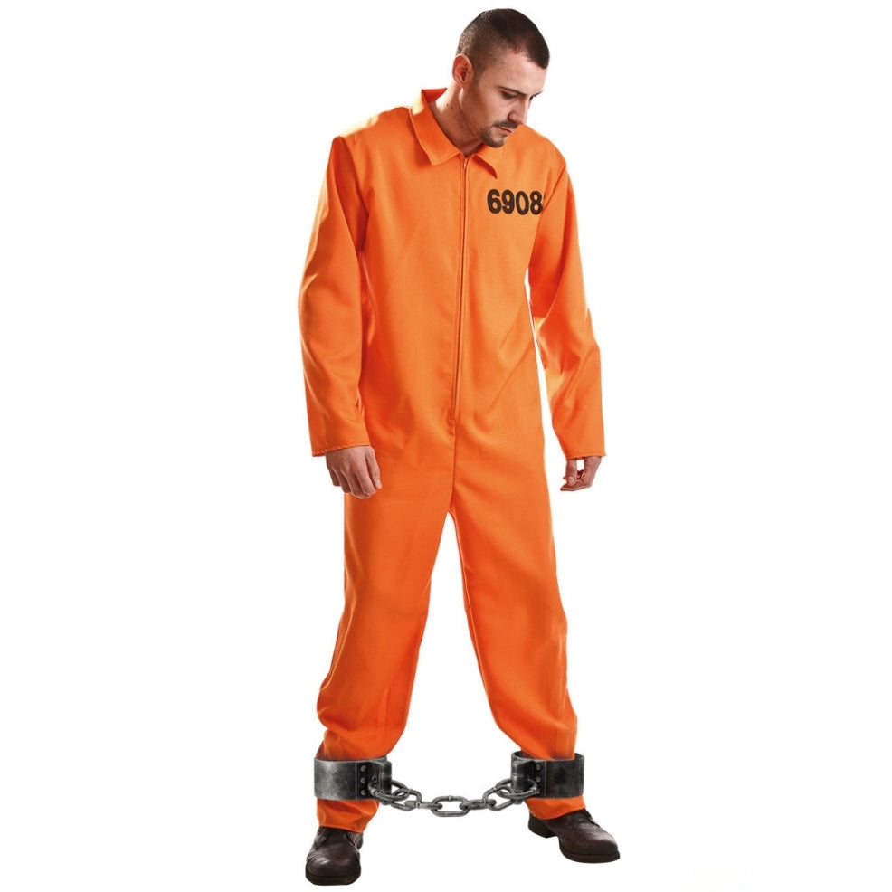 Fato de Prisioneiro Laranja para adulto