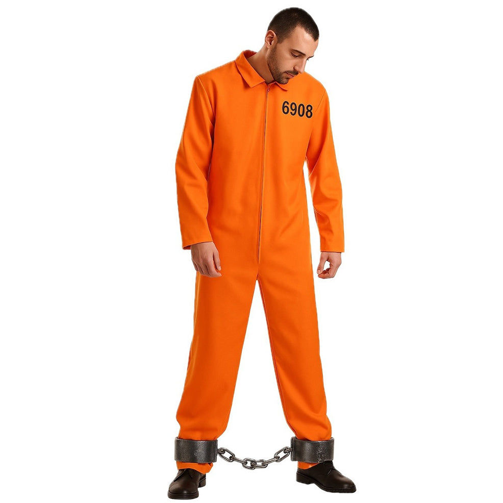 Fato de Prisioneiro Laranja para adulto