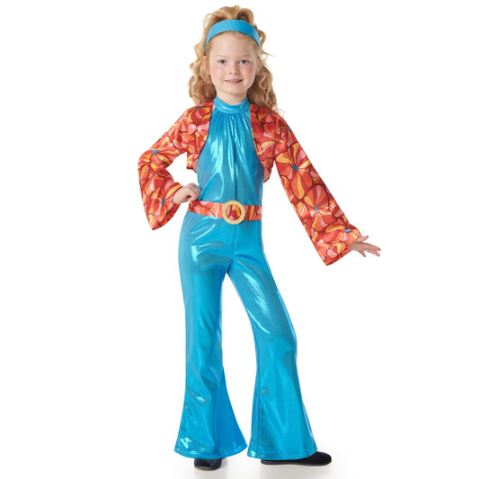 Fato de Disco Floral Anos 70 para menina