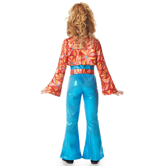 Fato de Disco Floral Anos 70 para menina