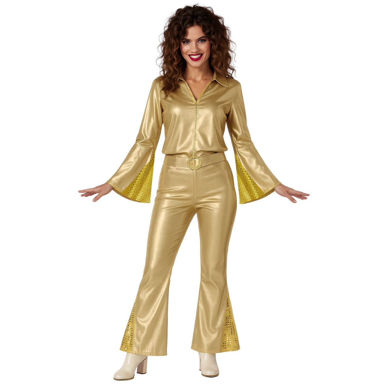 Fato de Disco Gold para mulher