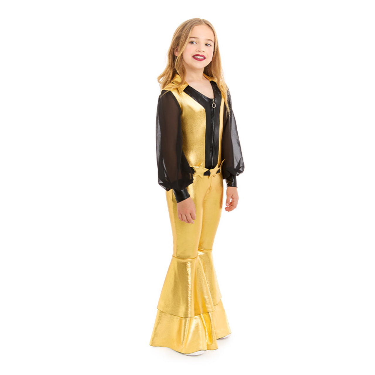 Fato de Disco Dourado para menina