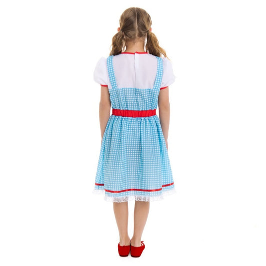 Fato de Dorothy de Quadrados para Menina
