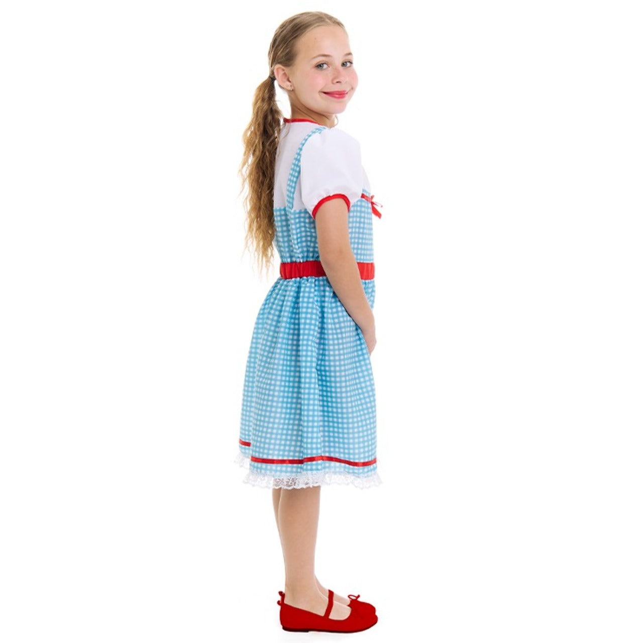 Fato de Dorothy de Quadrados para Menina