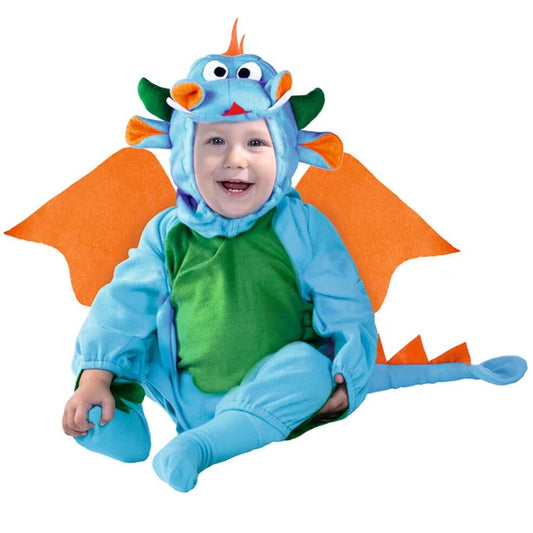 Fato de Dragão Azul para bebé