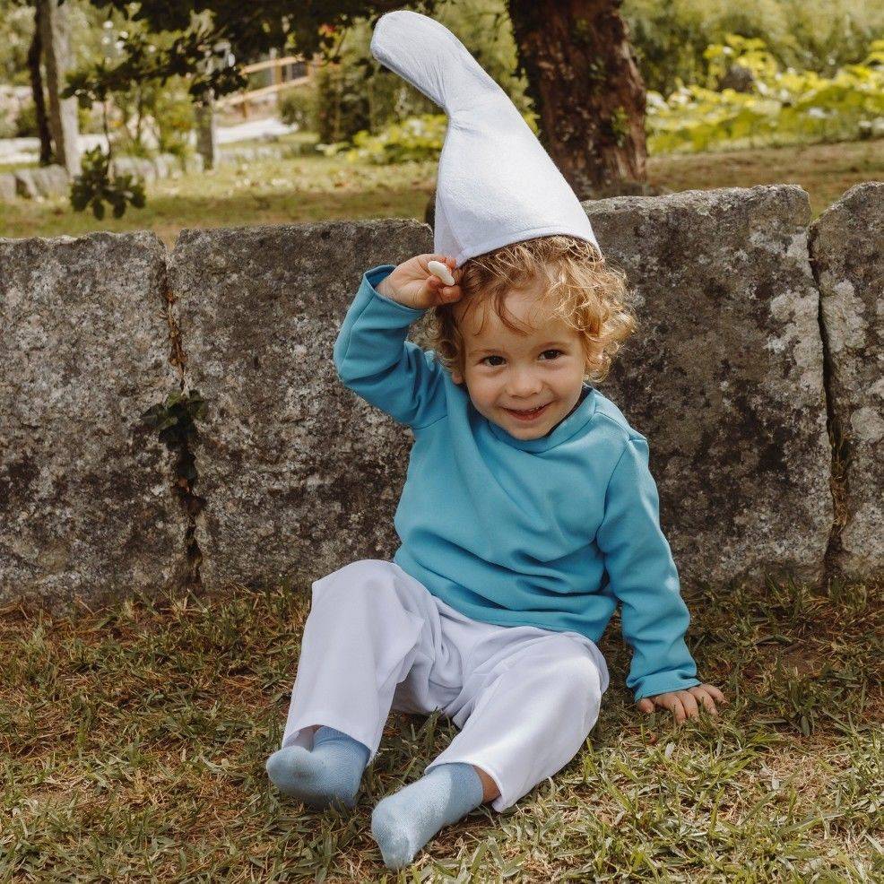 Fato de Duende Azul Clássico para bebé