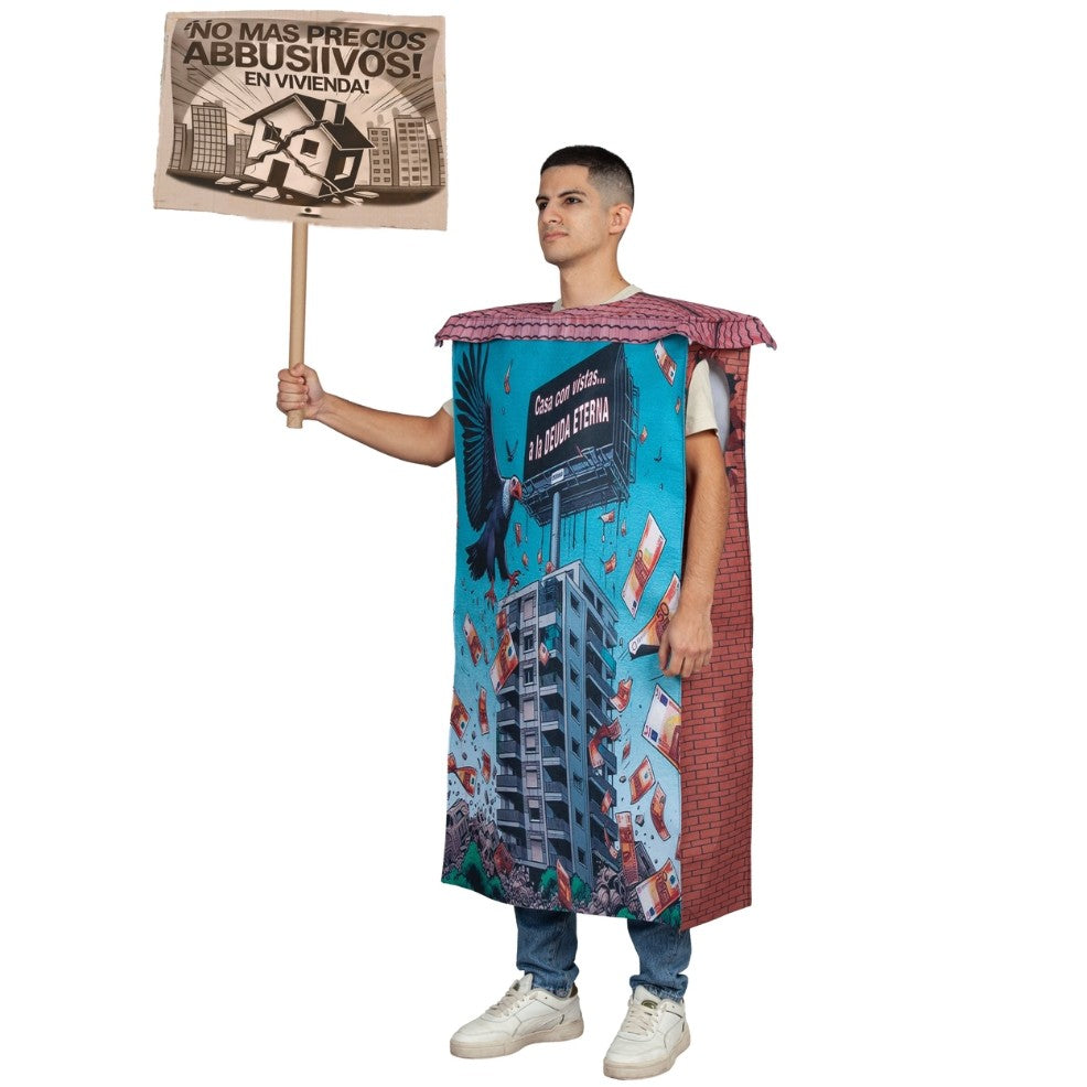 Traje de construção de protesto de habitação para adultos