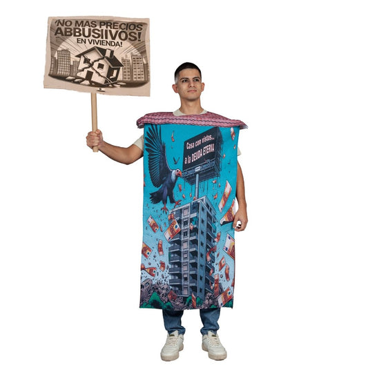 Fato de Edifício Protesto Lei da Habitação para adulto